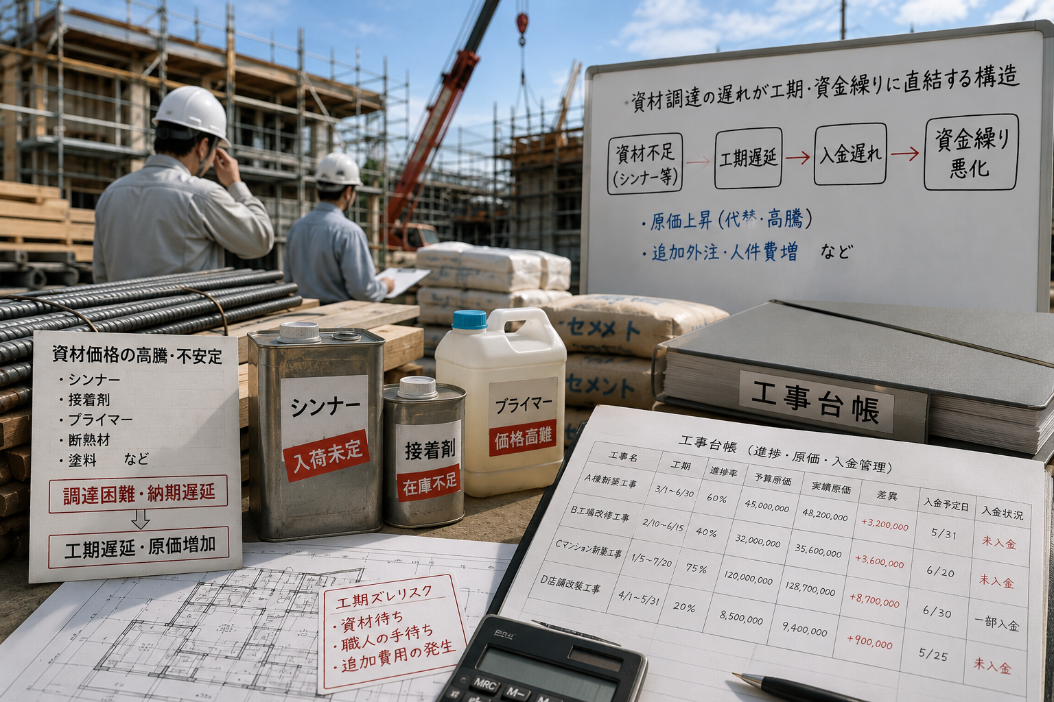 建設業の資材不足・深刻な調達難の実態